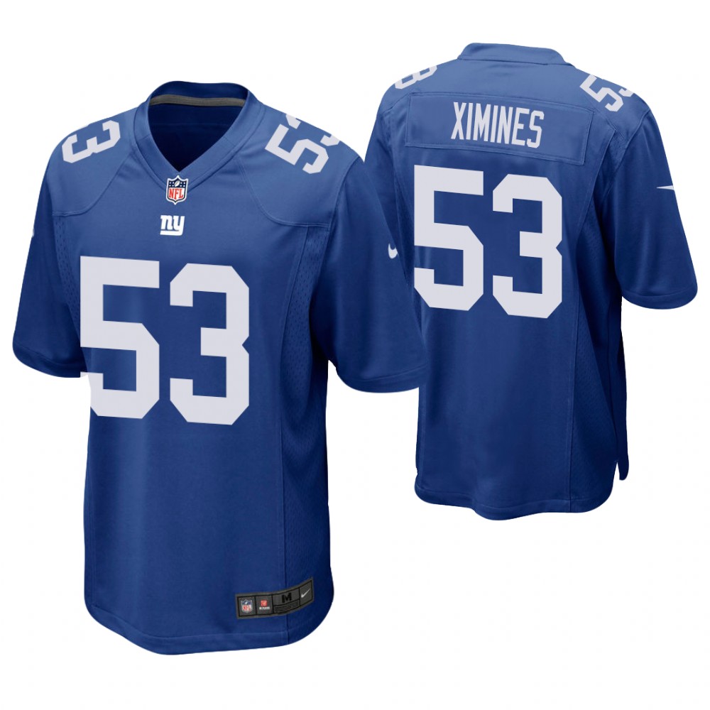 New York Giants #53 Oshane Ximines 2019 NFL Draft Royal Game Jersey New York Giants #53 Oshane Ximines 2019 NFL Draft Royal Game Jersey