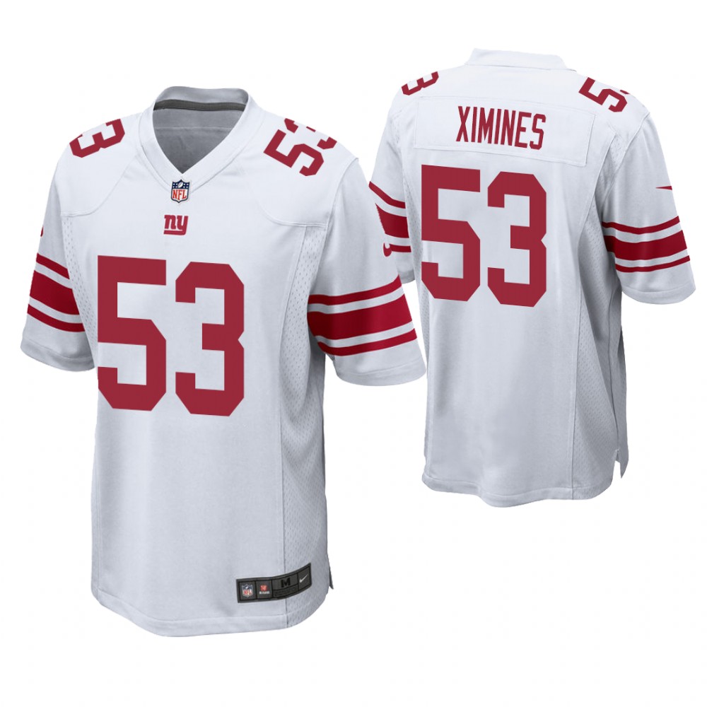 New York Giants #53 Oshane Ximines 2019 NFL Draft White Game Jersey New York Giants #53 Oshane Ximines 2019 NFL Draft White Game Jersey