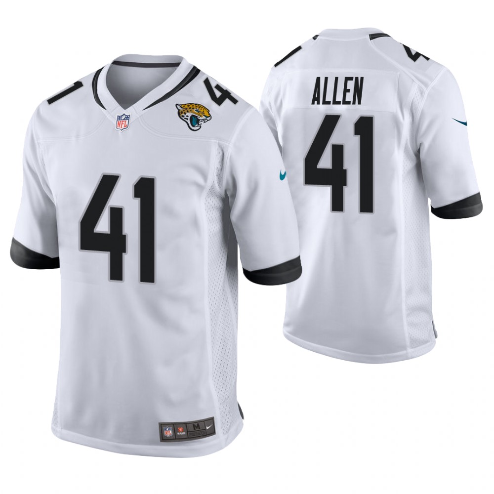 Jacksonville Jaguars #41 Josh Allen 2019 NFL Draft White Game Jersey