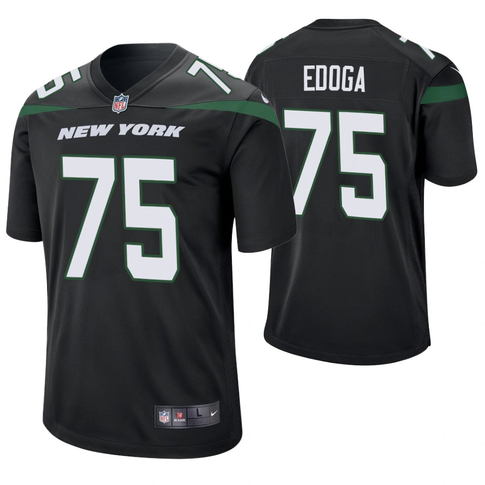 New York Jets #75 Chuma Edoga 2019 NFL Draft Black Game Jersey New York Jets #75 Chuma Edoga 2019 NFL Draft Black Game Jersey
