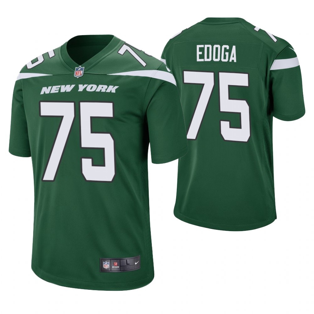 New York Jets #75 Chuma Edoga 2019 NFL Draft Green Game Jersey New York Jets #75 Chuma Edoga 2019 NFL Draft Green Game Jersey