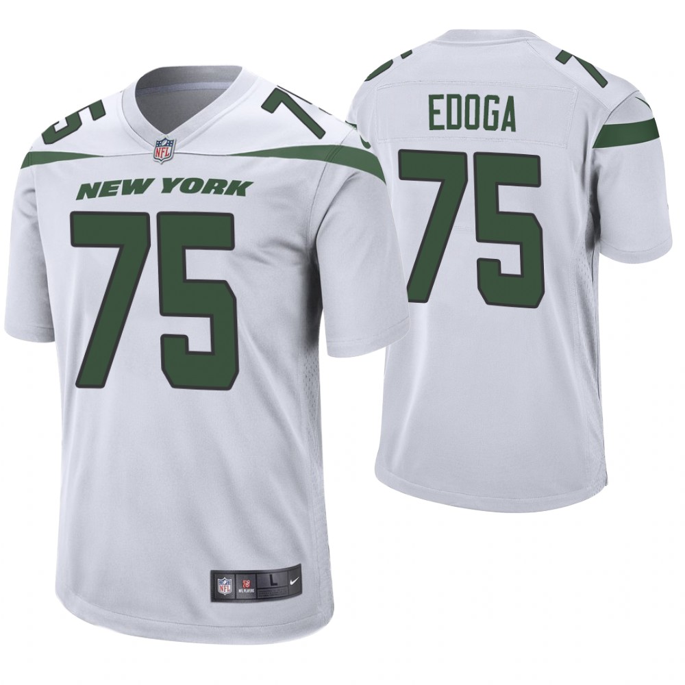 New York Jets #75 Chuma Edoga 2019 NFL Draft White Game Jersey New York Jets #75 Chuma Edoga 2019 NFL Draft White Game Jersey