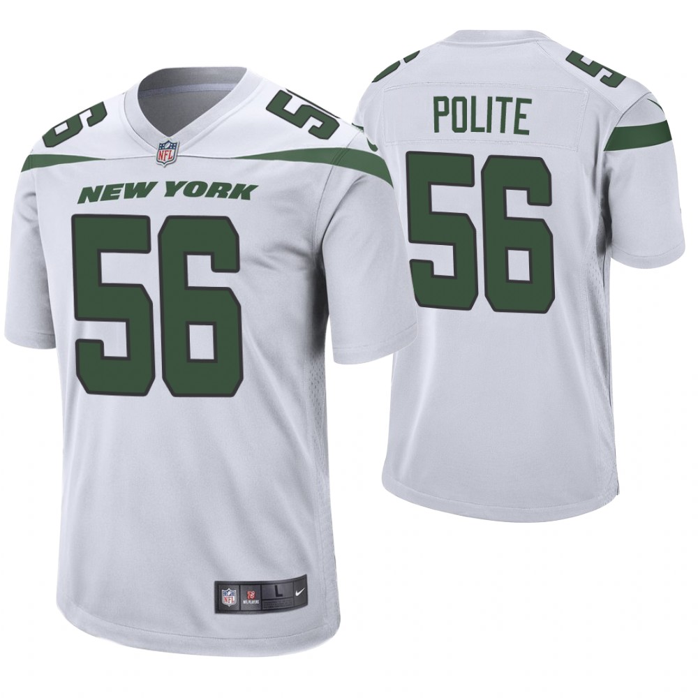New York Jets #56 Jachai Polite 2019 NFL Draft White Game Jersey New York Jets #56 Jachai Polite 2019 NFL Draft White Game Jersey