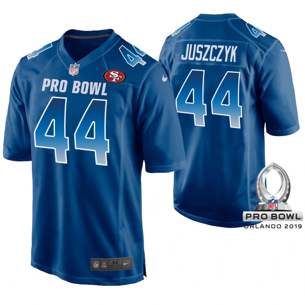 San Francisco 49ers #44 Kyle Juszczyk Royal Game Jersey 2019 Pro Bowl NFC