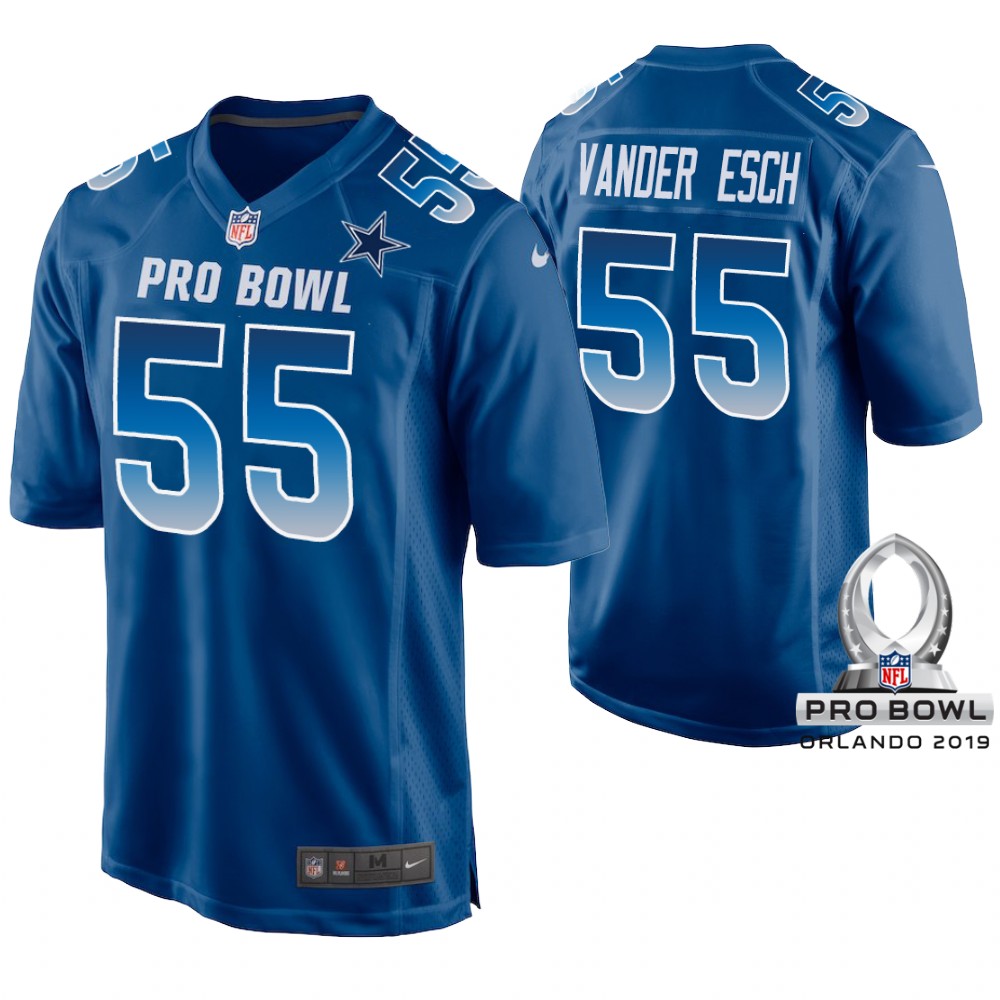 Dallas Cowboys #55 Leighton Vander Esch Royal Game Jersey 2019 Pro Bowl NFC