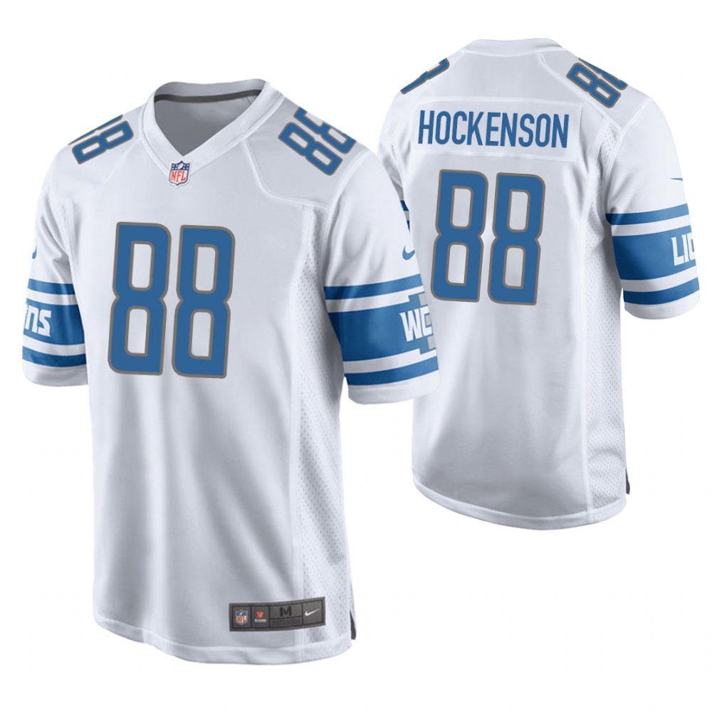 Detroit Lions #88 T.J. Hockenson 2019 NFL Draft White Game Jersey