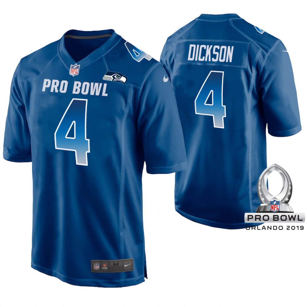 Seattle Seahawks #4 Michael Dickson Royal Game Jersey 2019 Pro Bowl NFC Seattle Seahawks #4 Michael Dickson Royal Game Jersey 2019 Pro Bowl NFC
