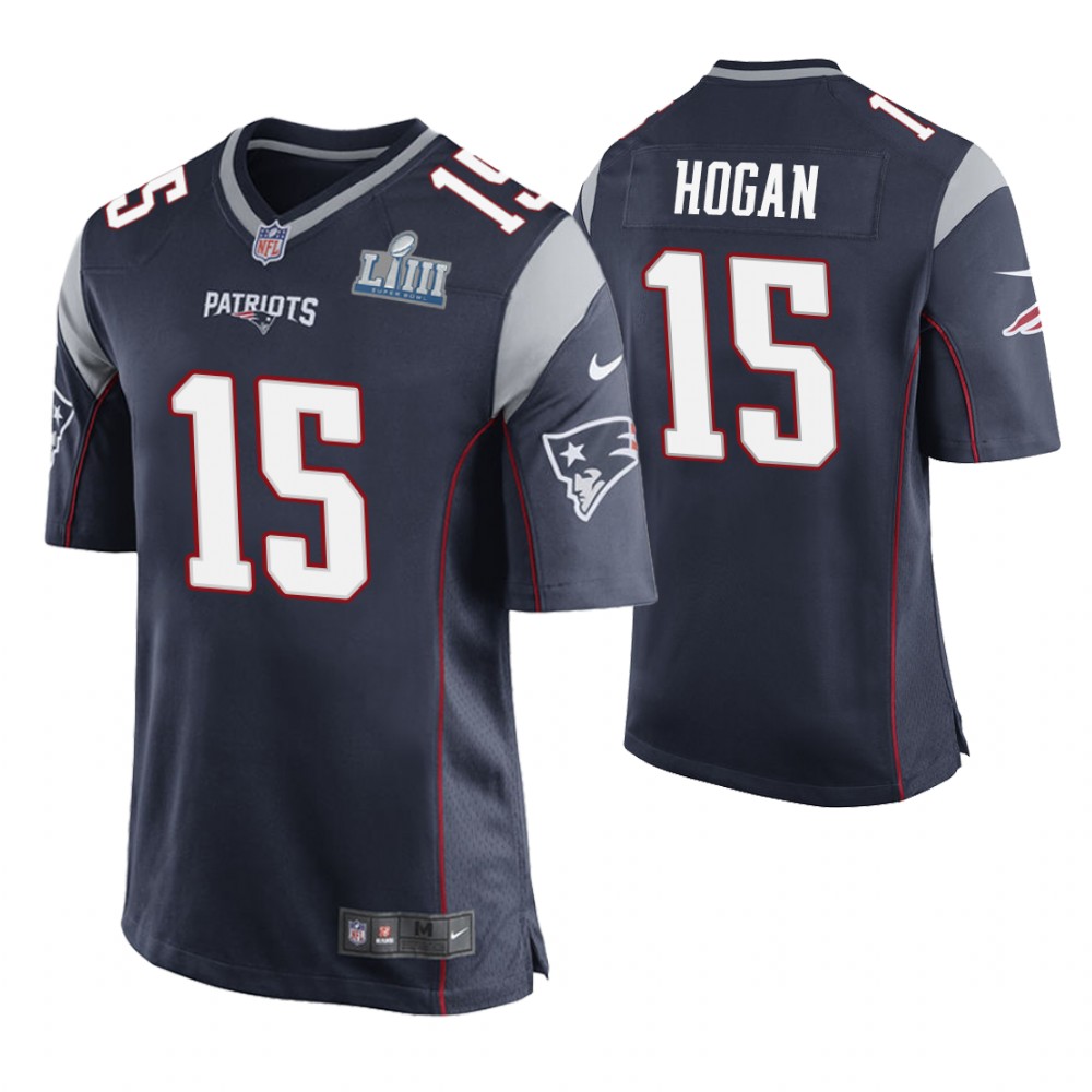 New England Patriots #15 Chris Hogan Navy Super Bowl LIII Game Jersey New England Patriots #15 Chris Hogan Navy Super Bowl LIII Game Jersey