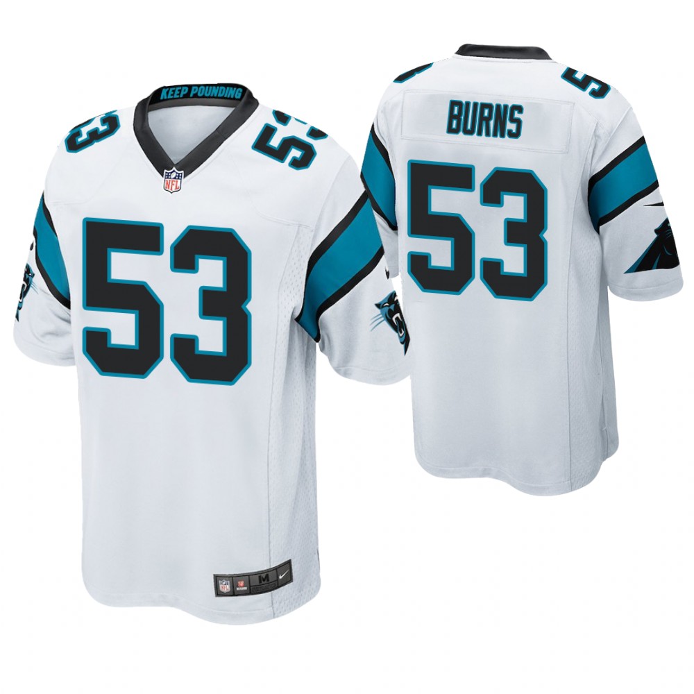 Carolina Panthers #53 Brian Burns 2019 NFL Draft White Game Jersey Carolina Panthers #53 Brian Burns 2019 NFL Draft White Game Jersey