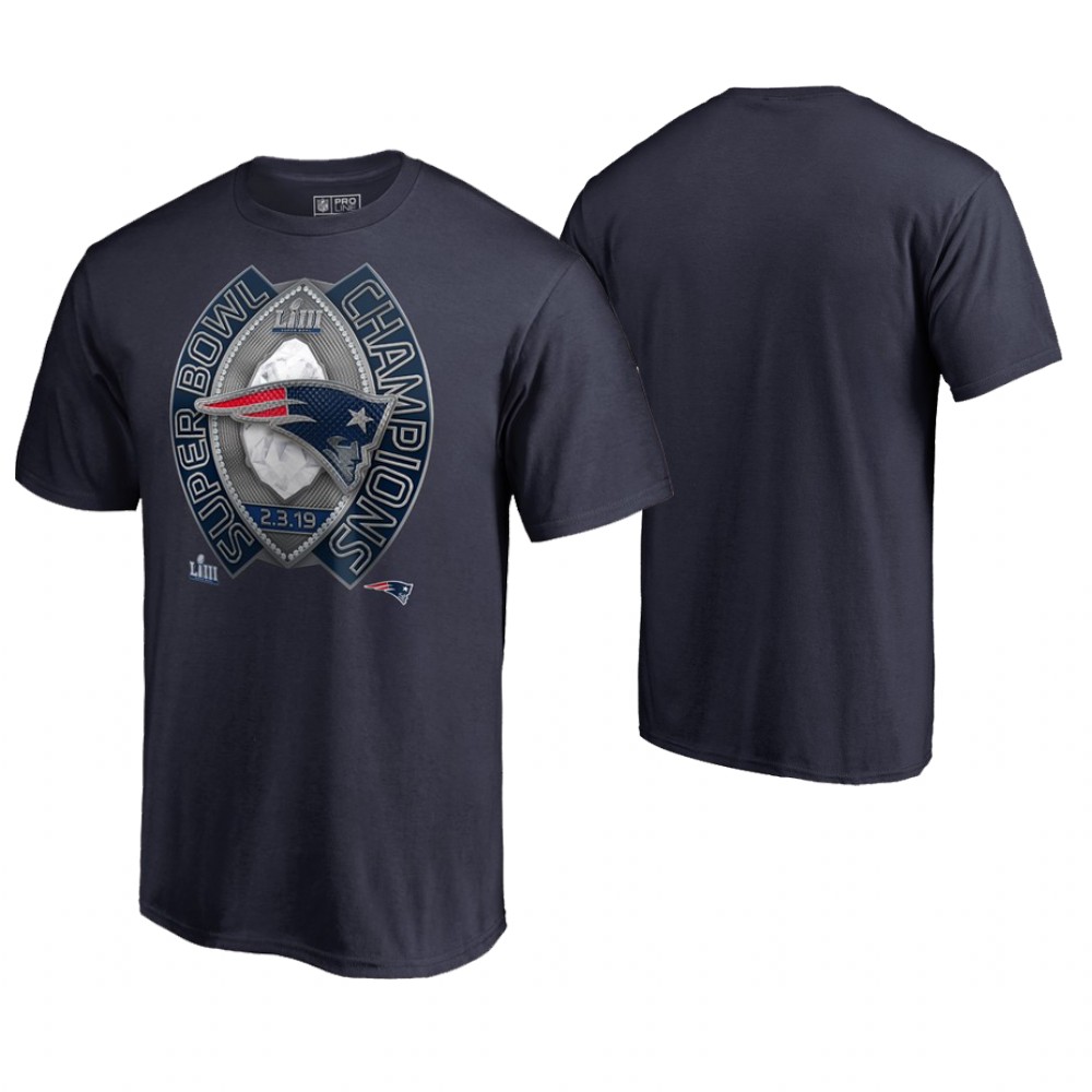 New England Patriots Navy Super Bowl LIII Champions Ring T-Shirt New England Patriots Navy Super Bowl LIII Champions Ring T-Shirt