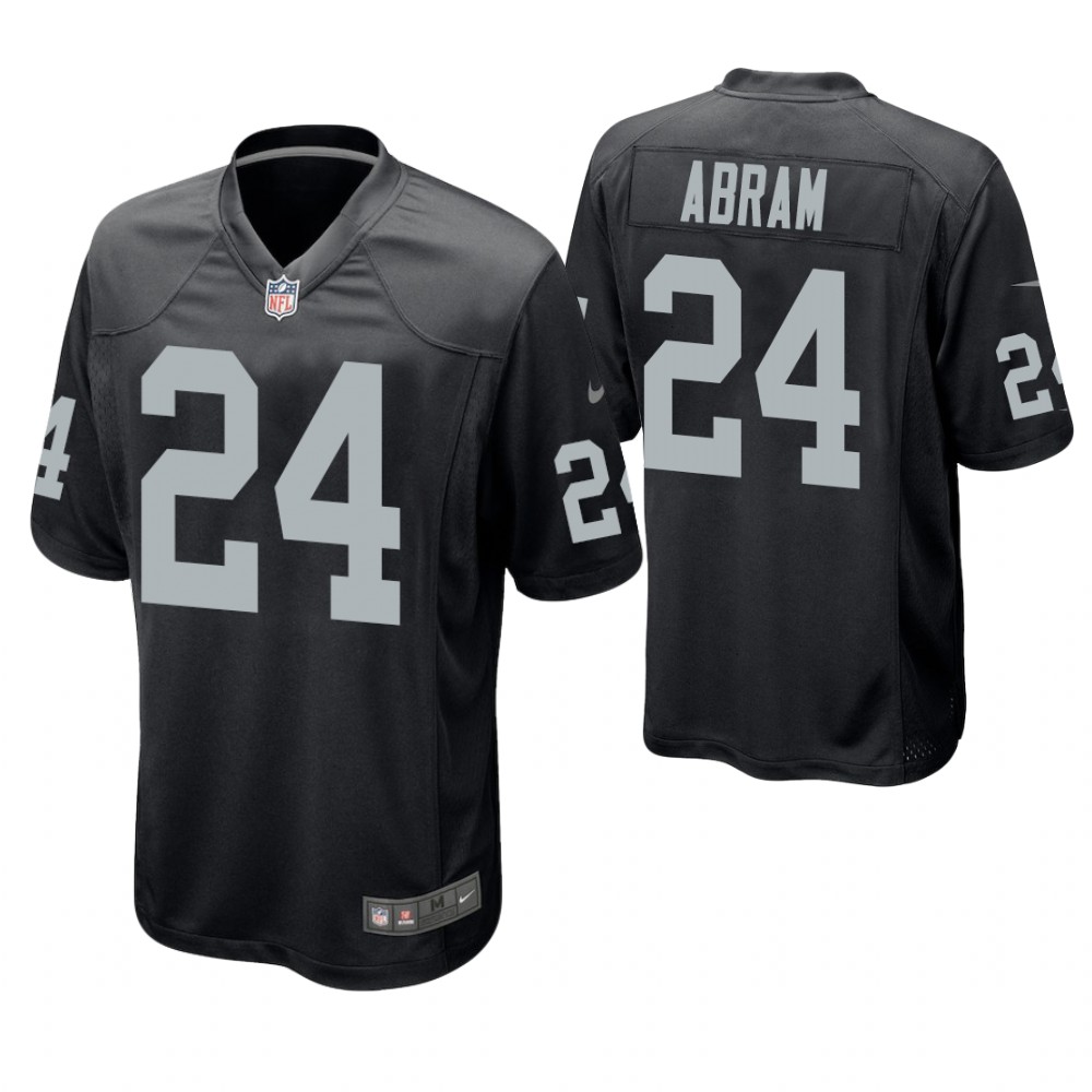 Oakland Raiders #24 Johnathan Abram 2019 NFL Draft Black Game Jersey Oakland Raiders #24 Johnathan Abram 2019 NFL Draft Black Game Jersey