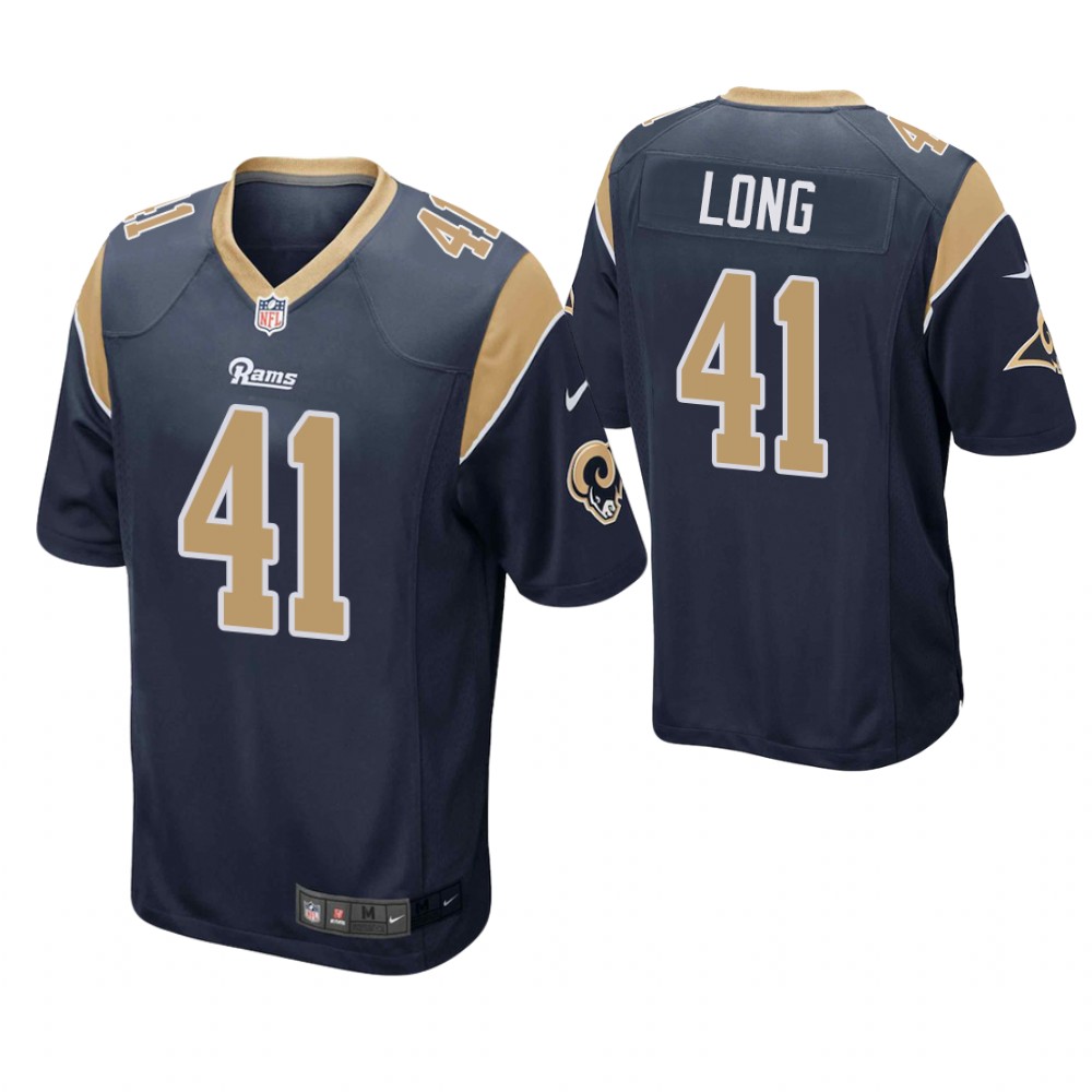 Los Angeles Rams #41 David Long 2019 NFL Draft Navy Game Jersey Los Angeles Rams #41 David Long 2019 NFL Draft Navy Game Jersey