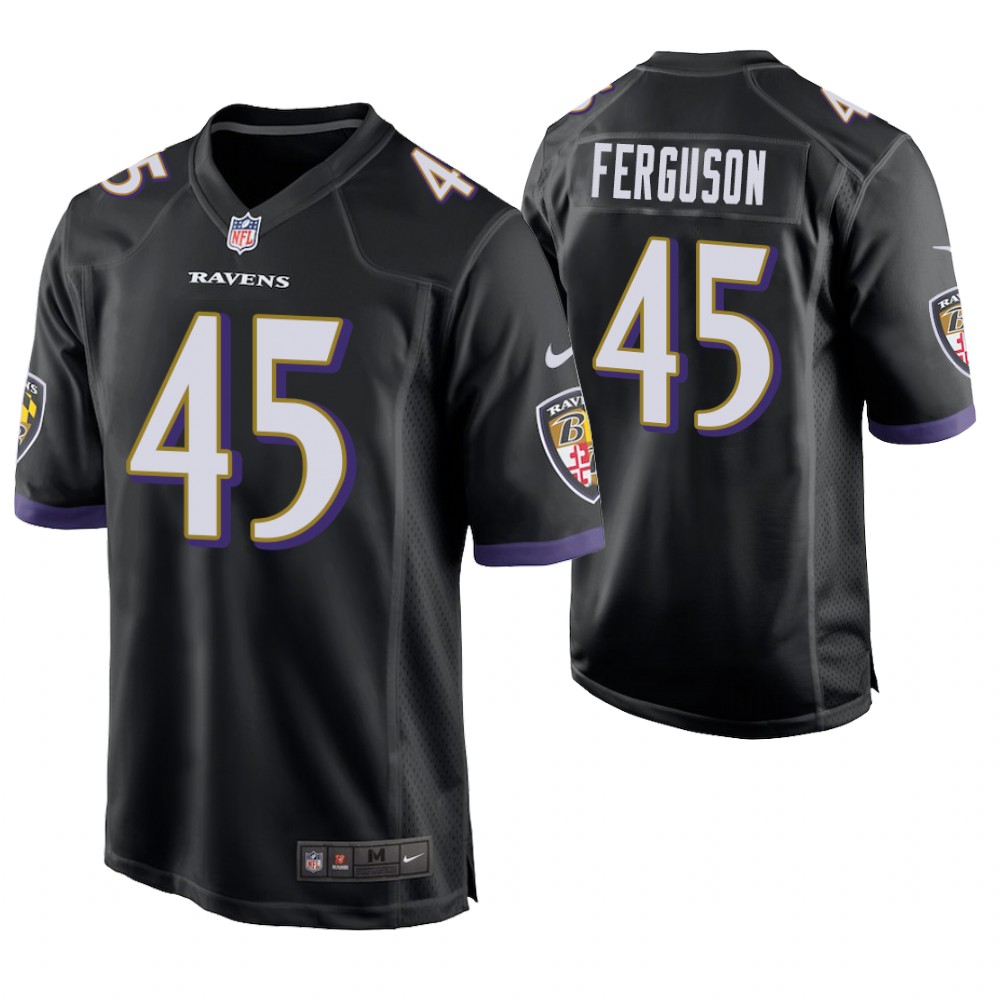 Baltimore Ravens #45 Jaylon Ferguson 2019 NFL Draft Black Game Jersey