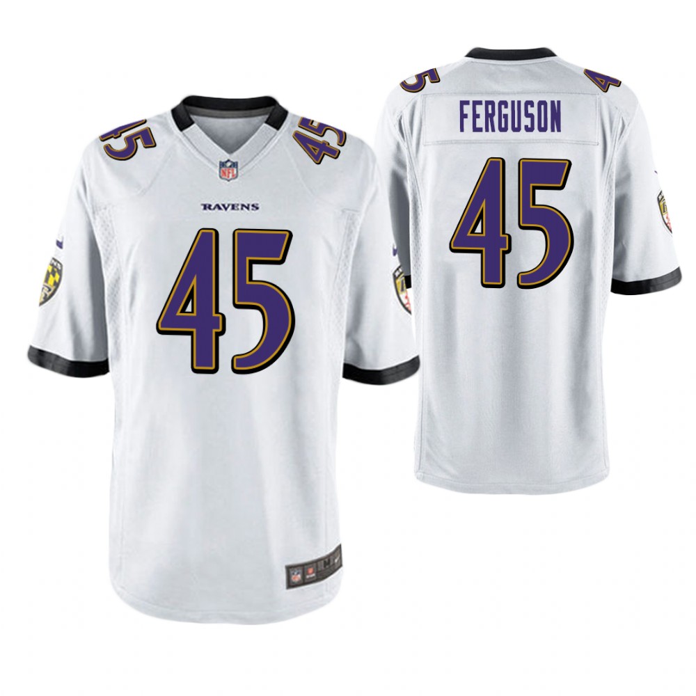 Baltimore Ravens #45 Jaylon Ferguson 2019 NFL Draft White Game Jersey
