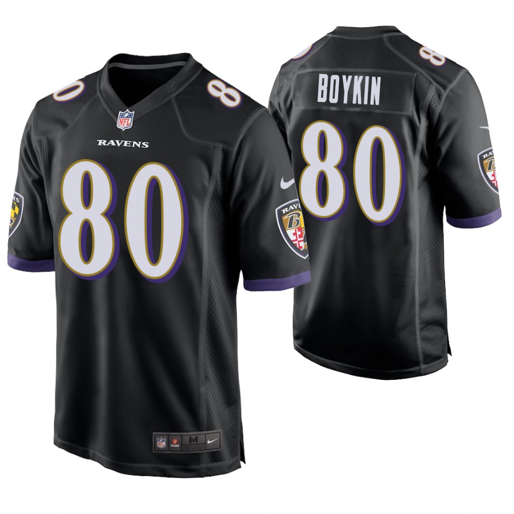 Baltimore Ravens #80 Miles Boykin 2019 NFL Draft Black Game Jersey Baltimore Ravens #80 Miles Boykin 2019 NFL Draft Black Game Jersey