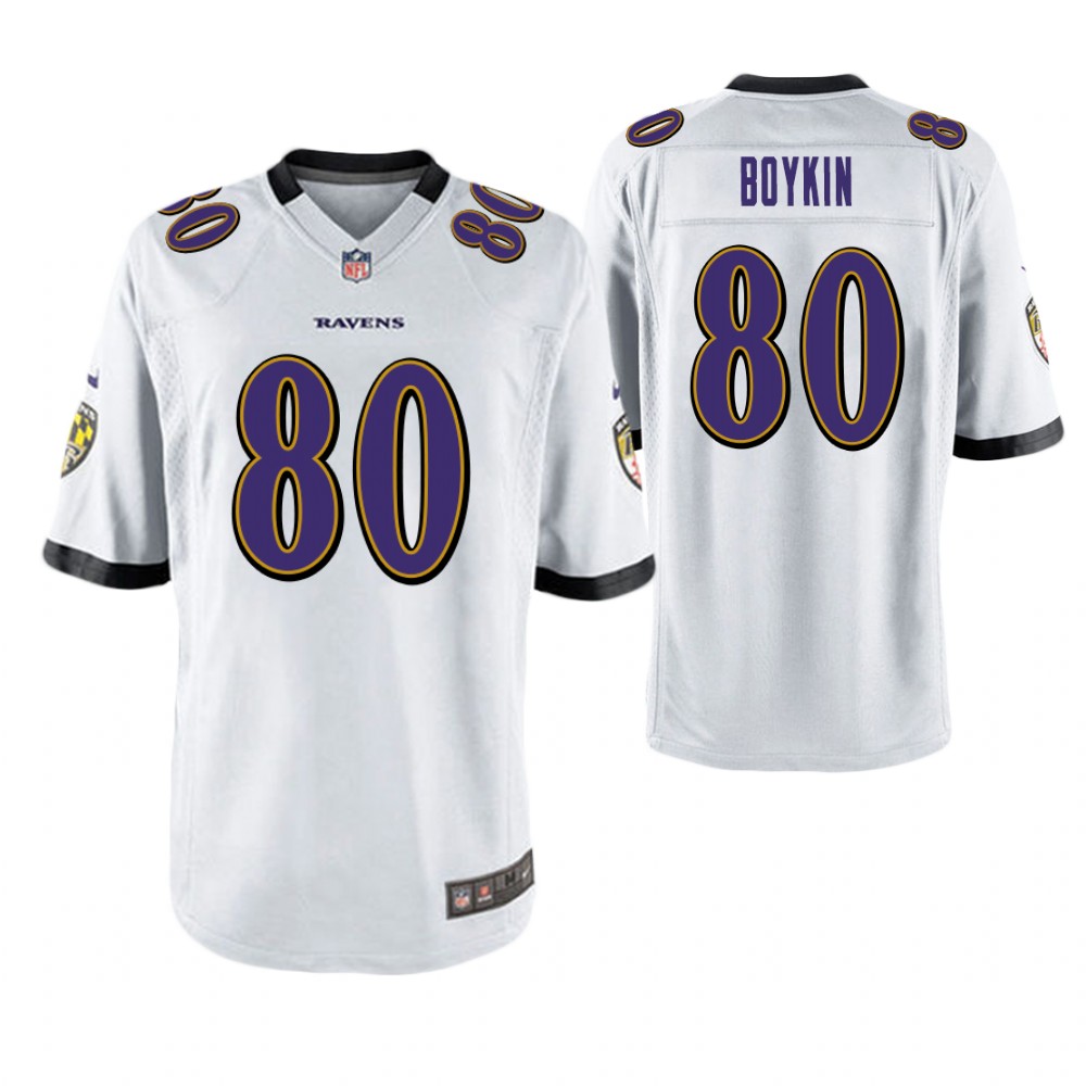Baltimore Ravens #80 Miles Boykin 2019 NFL Draft White Game Jersey Baltimore Ravens #80 Miles Boykin 2019 NFL Draft White Game Jersey