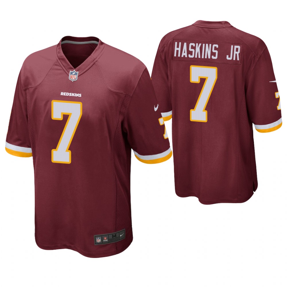 Washington Redskins #7 Dwayne Haskins 2019 NFL Draft Burgundy Game Jersey Washington Redskins #7 Dwayne Haskins 2019 NFL Draft Burgundy Game Jersey