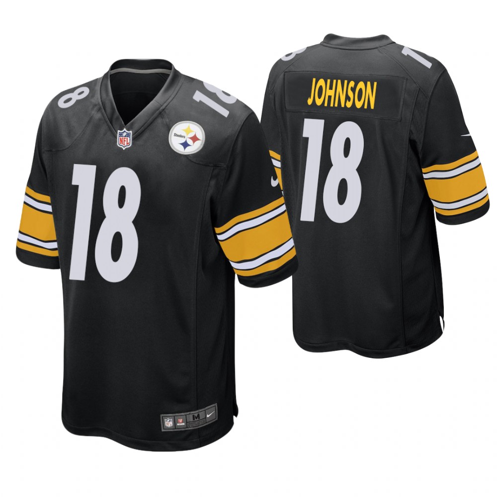 Pittsburgh Steelers #18 Diontae Johnson 2019 NFL Draft Black Game Jersey Pittsburgh Steelers #18 Diontae Johnson 2019 NFL Draft Black Game Jersey