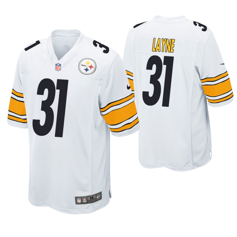Pittsburgh Steelers #31 Justin Layne 2019 NFL Draft White Game Jersey Pittsburgh Steelers #31 Justin Layne 2019 NFL Draft White Game Jersey