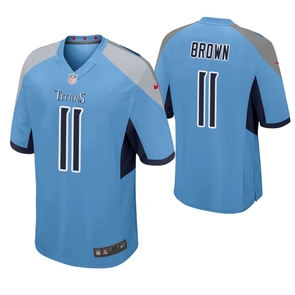 Tennessee Titans #11 A.J. Brown 2019 NFL Draft Light Blue Game Jersey Tennessee Titans #11 A.J. Brown 2019 NFL Draft Light Blue Game Jersey