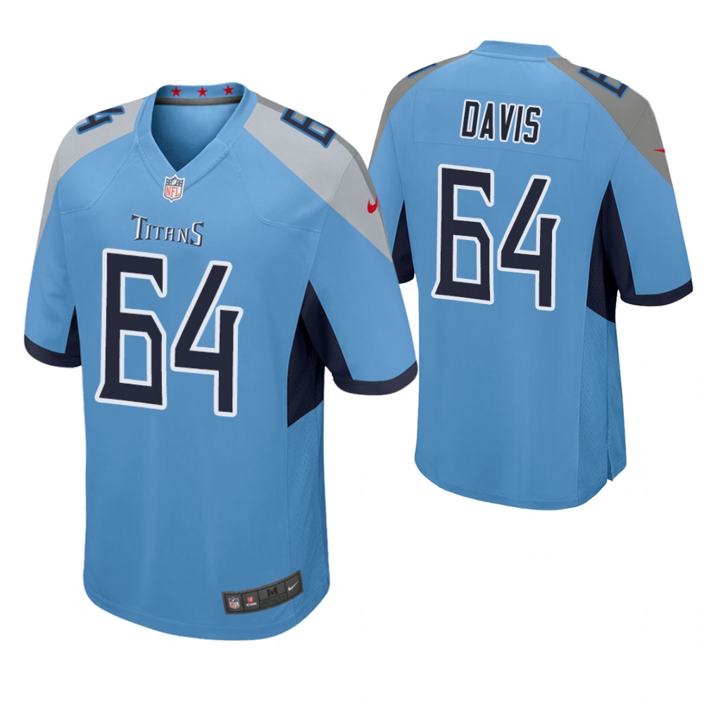 Tennessee Titans #64 Nate Davis 2019 NFL Draft Light Blue Game Jersey Tennessee Titans #64 Nate Davis 2019 NFL Draft Light Blue Game Jersey