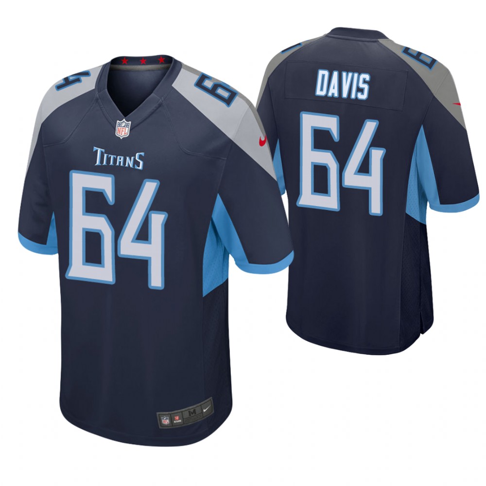 Tennessee Titans #64 Nate Davis 2019 NFL Draft Navy Game Jersey Tennessee Titans #64 Nate Davis 2019 NFL Draft Navy Game Jersey