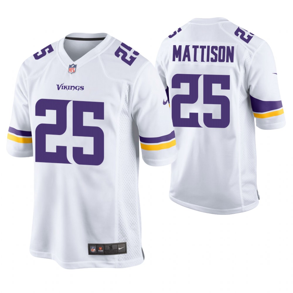 Minnesota Vikings #25 Alexander Mattison 2019 NFL Draft White Game Jersey Minnesota Vikings #25 Alexander Mattison 2019 NFL Draft White Game Jersey