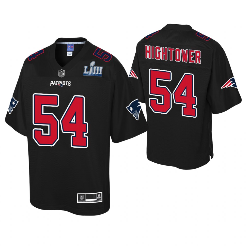 Youth New England Patriots #54 Dont'a Hightower Black Super Bowl LIII Champions Fashion Jersey