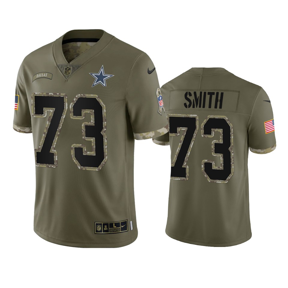 Dallas Cowboys Tyler Smith Nike Olive 2022 Salute To Service Limited Jersey