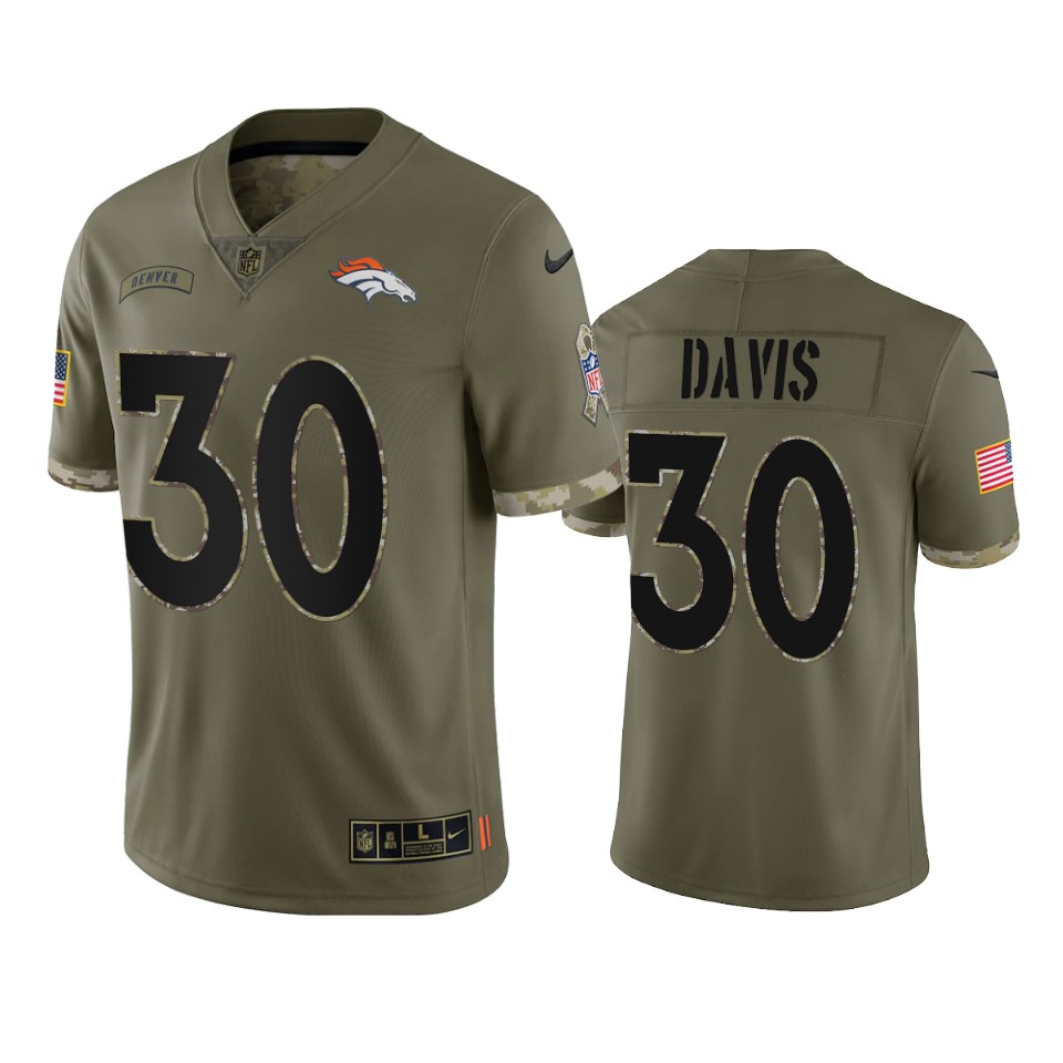 Terrell Davis Denver Broncos Nike Olive 2022 Salute To Service Limited Jersey Terrell Davis Denver Broncos Nike Olive 2022 Salute To Service Limited Jersey