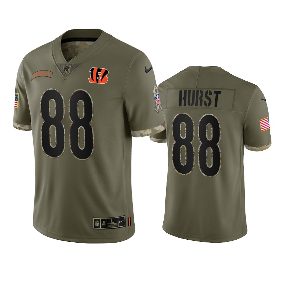 Hayden Hurst Cincinnati Bengals Nike Olive 2022 Salute To Service Limited Jersey Hayden Hurst Cincinnati Bengals Nike Olive 2022 Salute To Service Limited Jersey