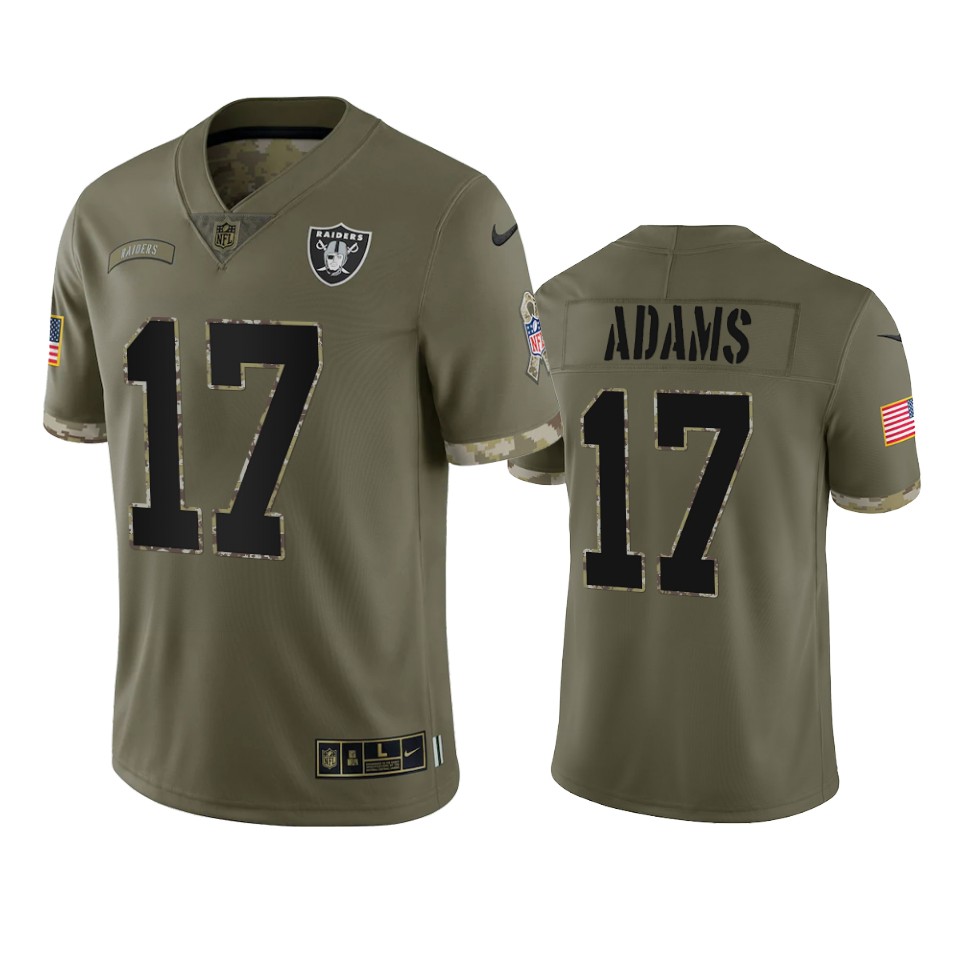 Las Vegas Raiders Davante Adams Nike Olive 2022 Salute To Service Limited Jersey