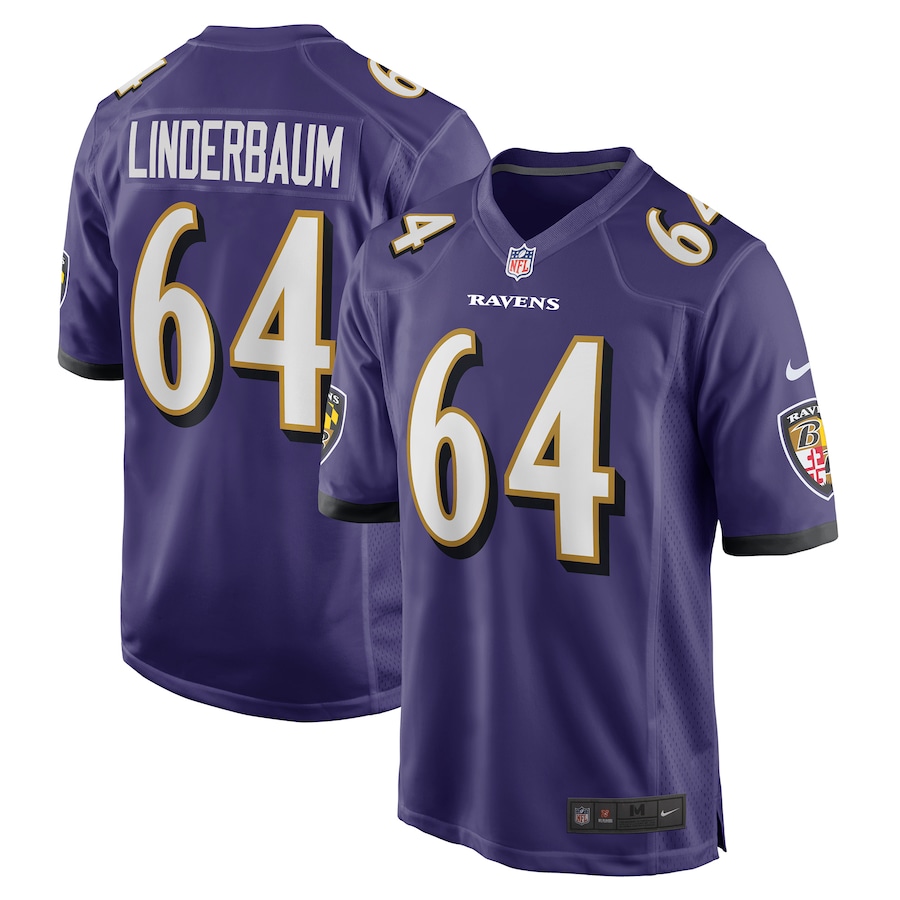 Men's 2022 Baltimore Ravens Tyler Linderbaum Nike Purple Jersey