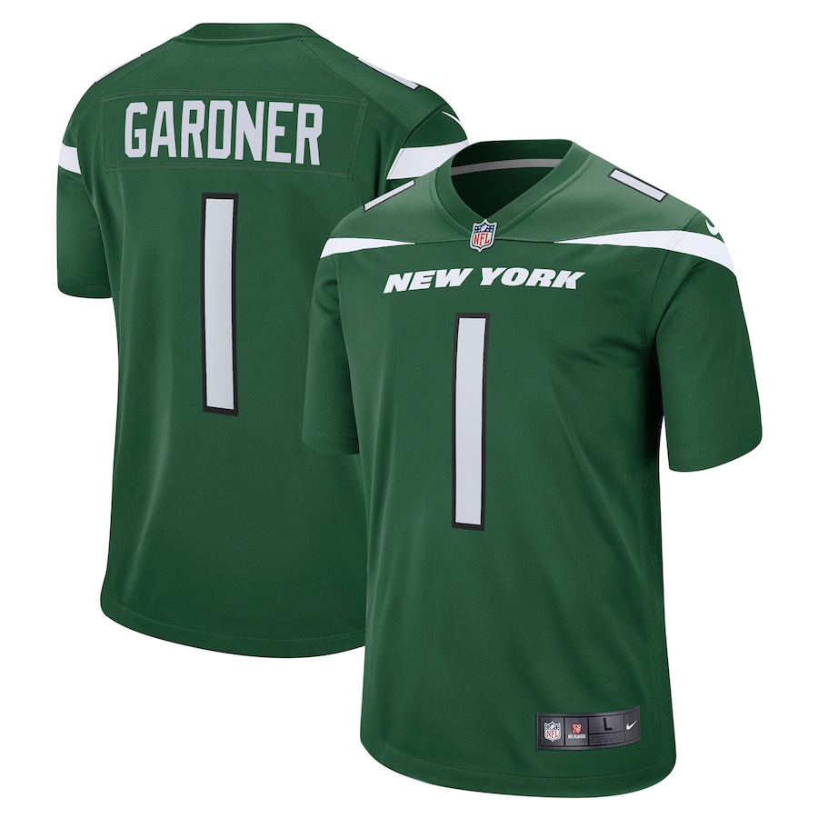 Men's 2022 New York Jets Ahmad Sauce Gardner Nike Gotham Green Jersey Men's 2022 New York Jets Ahmad Sauce Gardner Nike Gotham Green Jersey