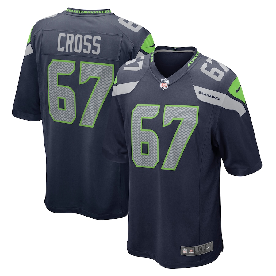 Men's 2022 Seattle Seahawks Charles Cross Nike College Navy Jersey Men's 2022 Seattle Seahawks Charles Cross Nike College Navy Jersey