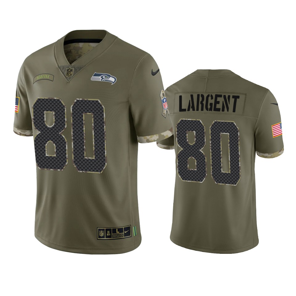 Steve Largent Seattle Seahawks Nike Olive 2022 Salute To Service Limited Jersey Steve Largent Seattle Seahawks Nike Olive 2022 Salute To Service Limited Jersey