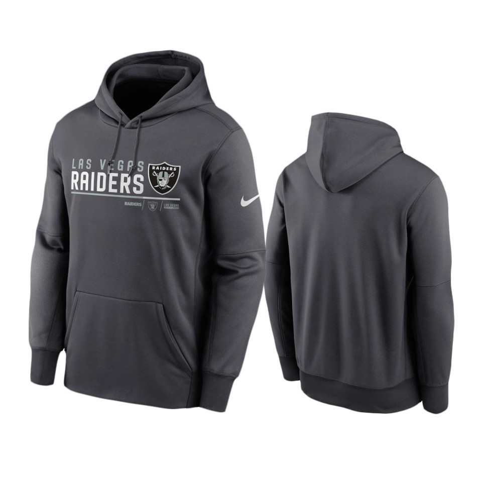 Las Vegas Raiders Anthracite Prime Logo Name Split Hoodie Las Vegas Raiders Anthracite Prime Logo Name Split Hoodie