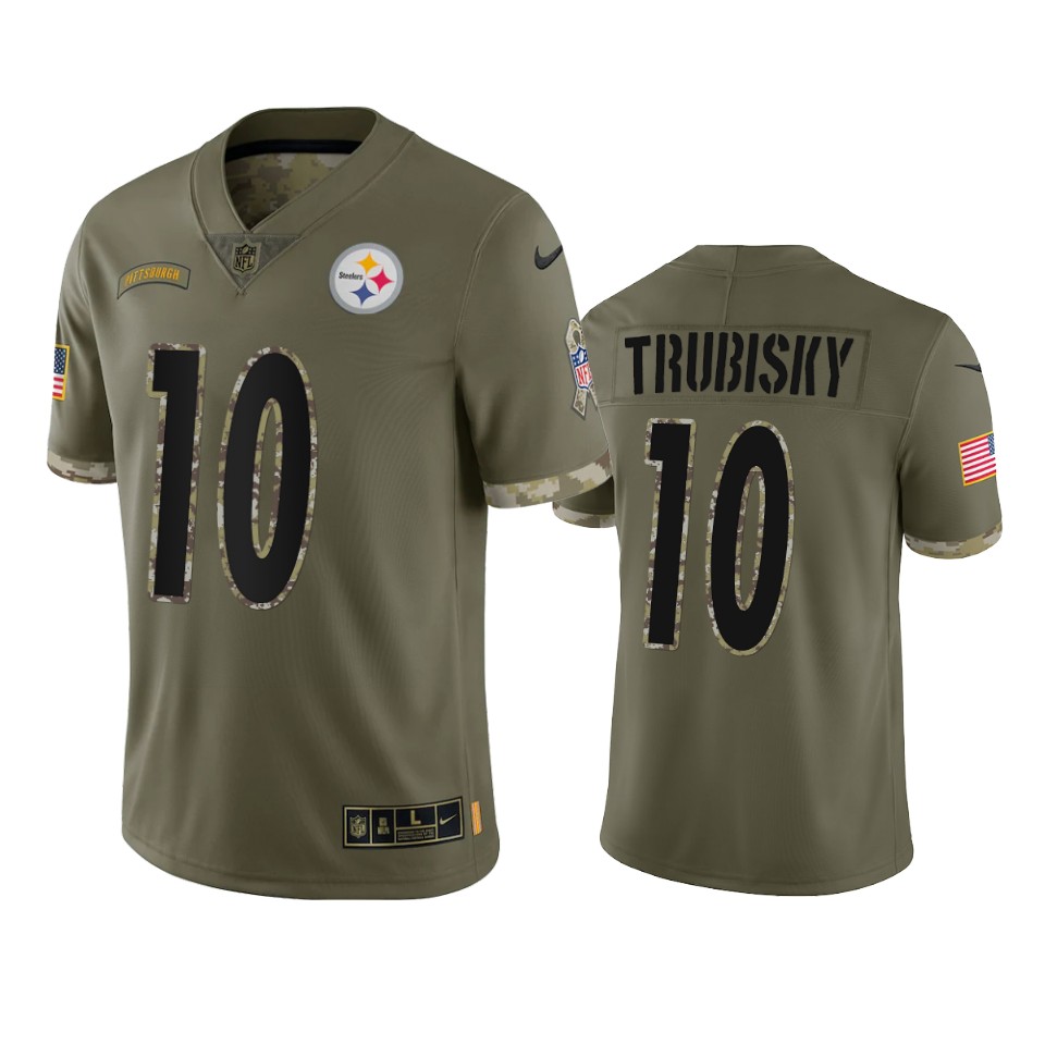 Mitchell Trubisky Pittsburgh Steelers Nike Olive 2022 Salute To Service Limited Jersey Mitchell Trubisky Pittsburgh Steelers Nike Olive 2022 Salute To Service Limited Jersey