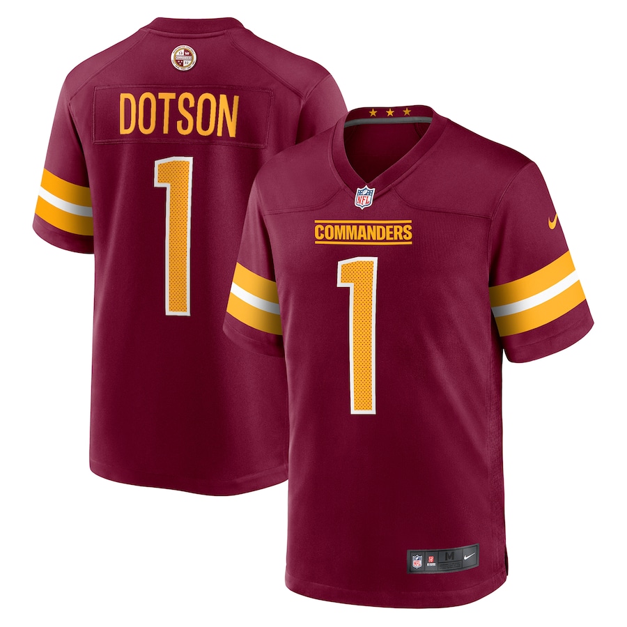 Men's 2022 Washington Commanders Jahan Dotson Nike Burgundy Jersey