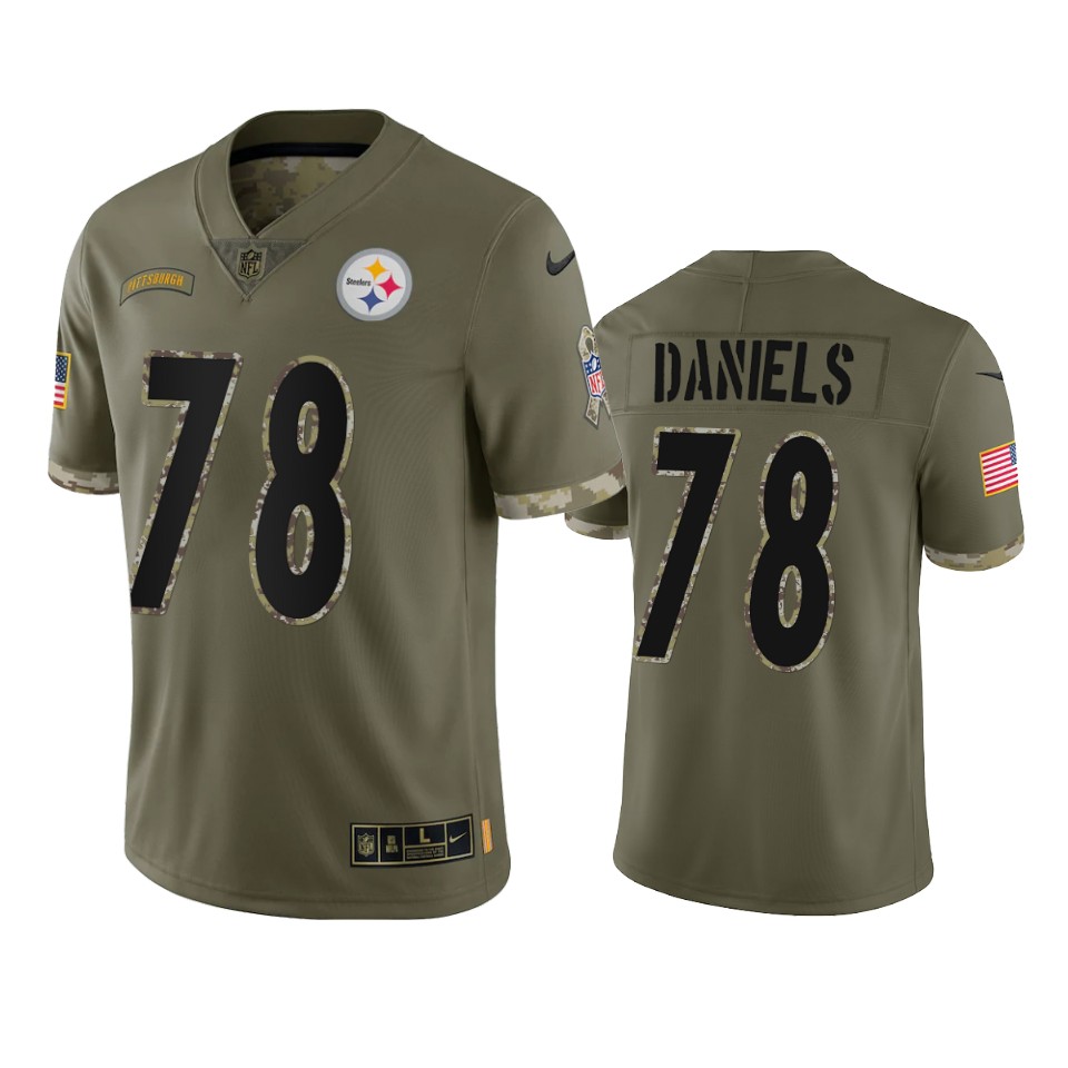 James Daniels Pittsburgh Steelers Nike Olive 2022 Salute To Service Limited Jersey