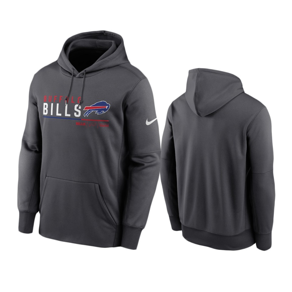 Buffalo Bills Anthracite Prime Logo Name Split Hoodie