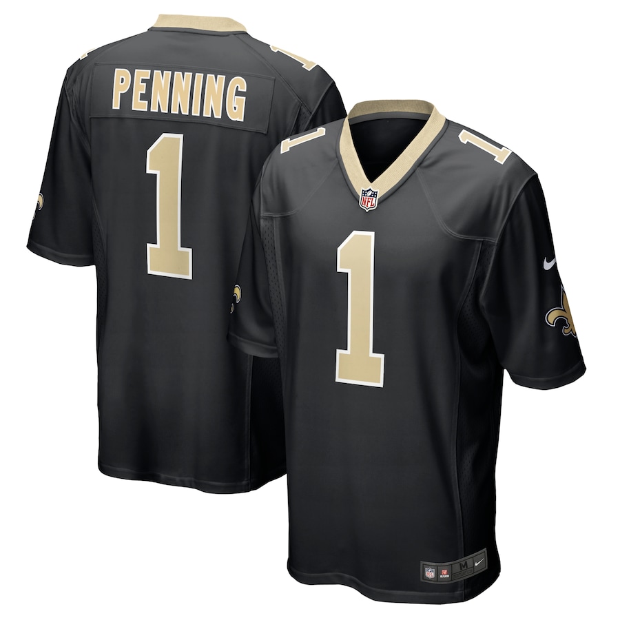 Men's 2022 New Orleans Saints Trevor Penning Nike Black Jersey Men's 2022 New Orleans Saints Trevor Penning Nike Black Jersey
