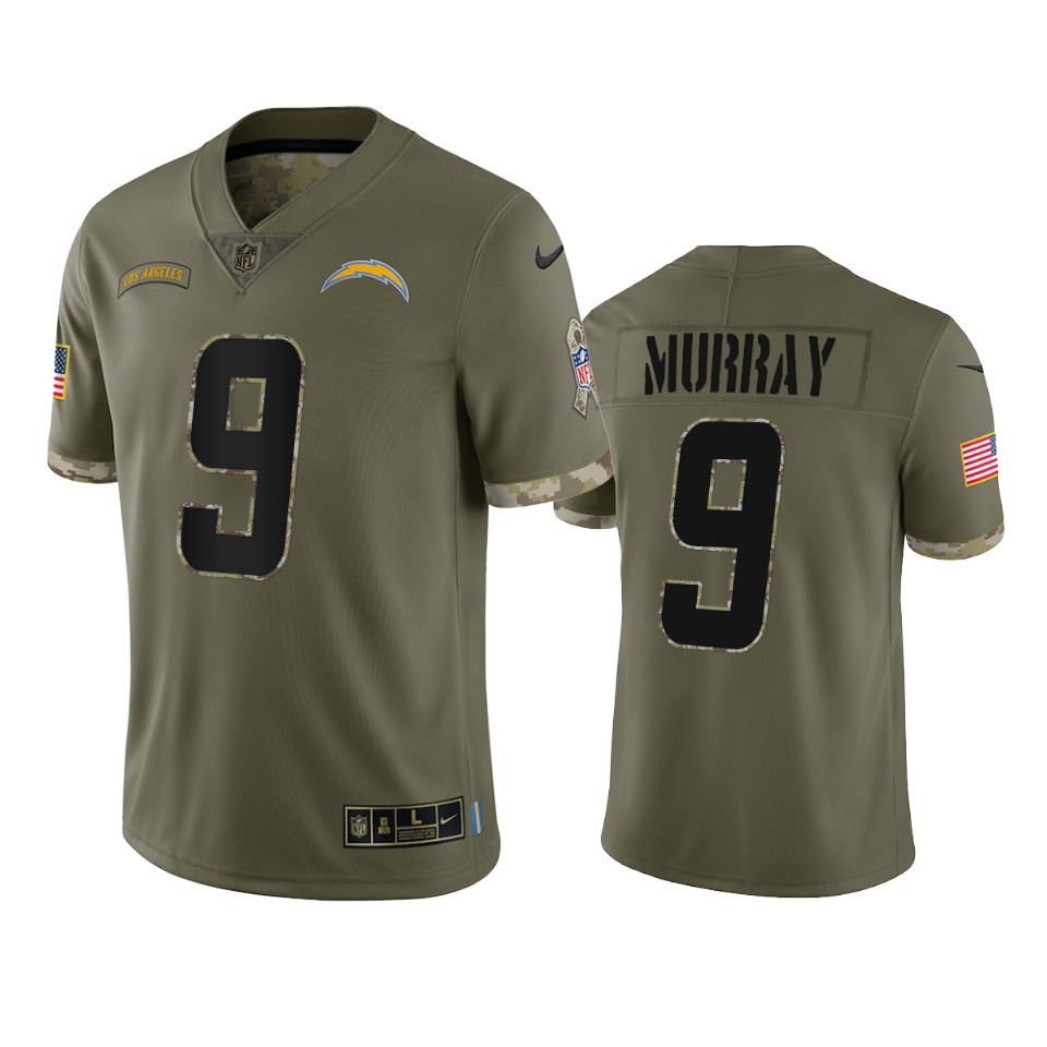 Los Angeles Chargers Kenneth Murray Olive 2022 Salute To Service Limited Jersey Los Angeles Chargers Kenneth Murray Olive 2022 Salute To Service Limited Jersey