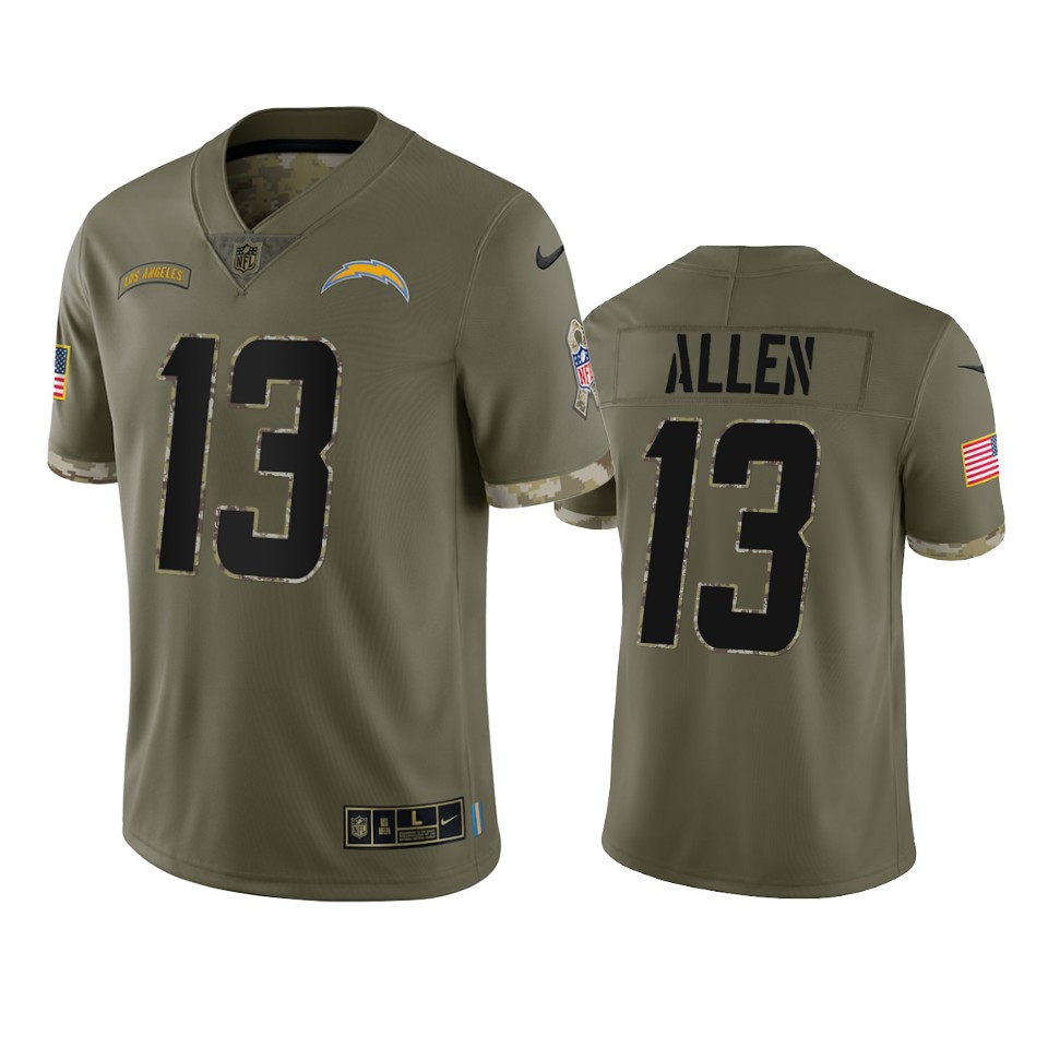 Los Angeles Chargers Keenan Allen Nike Olive 2022 Salute To Service Limited Jersey