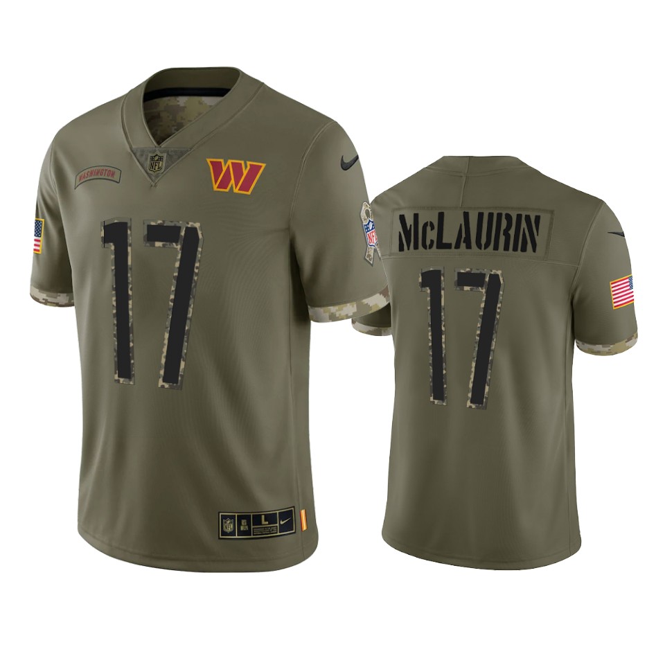 Terry McLaurin Washington Commanders Nike Olive 2022 Salute To Service Limited Jersey