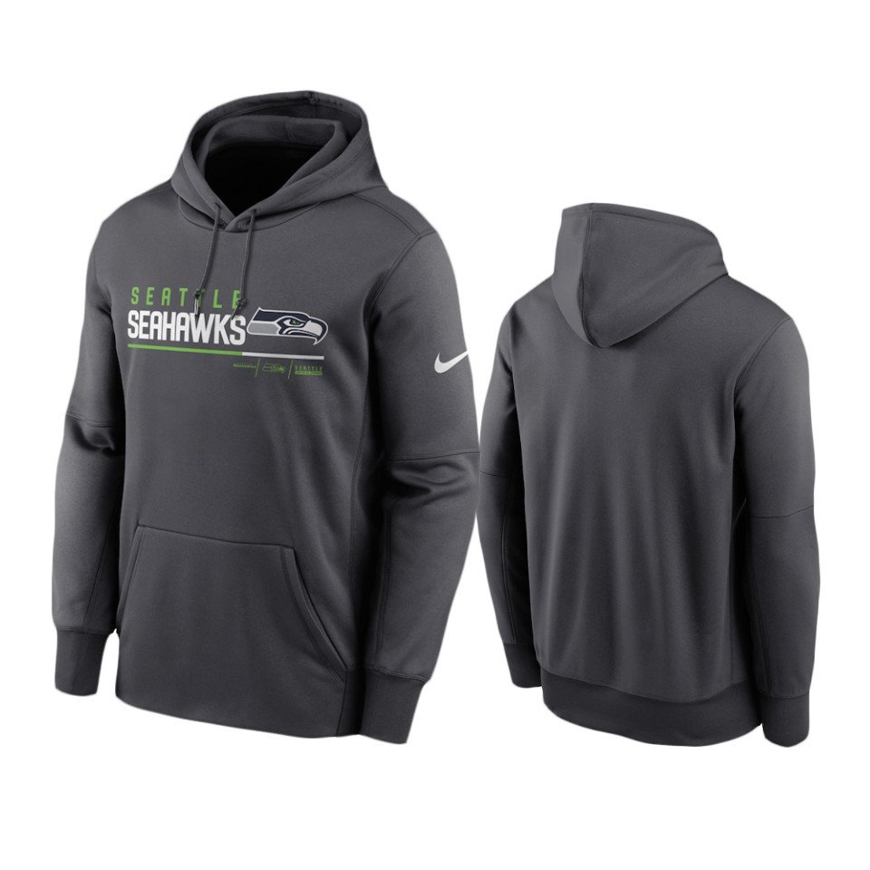 Seattle Seahawks Anthracite Prime Logo Name Split Hoodie Seattle Seahawks Anthracite Prime Logo Name Split Hoodie