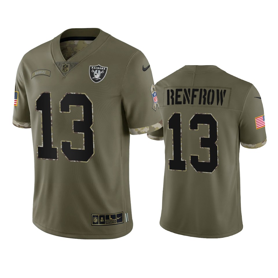 Las Vegas Raiders Hunter Renfrow Nike Olive 2022 Salute To Service Limited Jersey