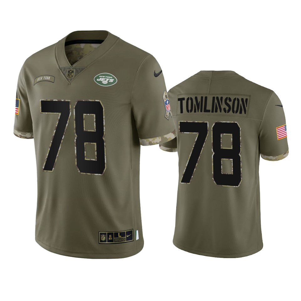 Laken Tomlinson New York Jets Nike Olive 2022 Salute To Service Limited Jersey Laken Tomlinson New York Jets Nike Olive 2022 Salute To Service Limited Jersey
