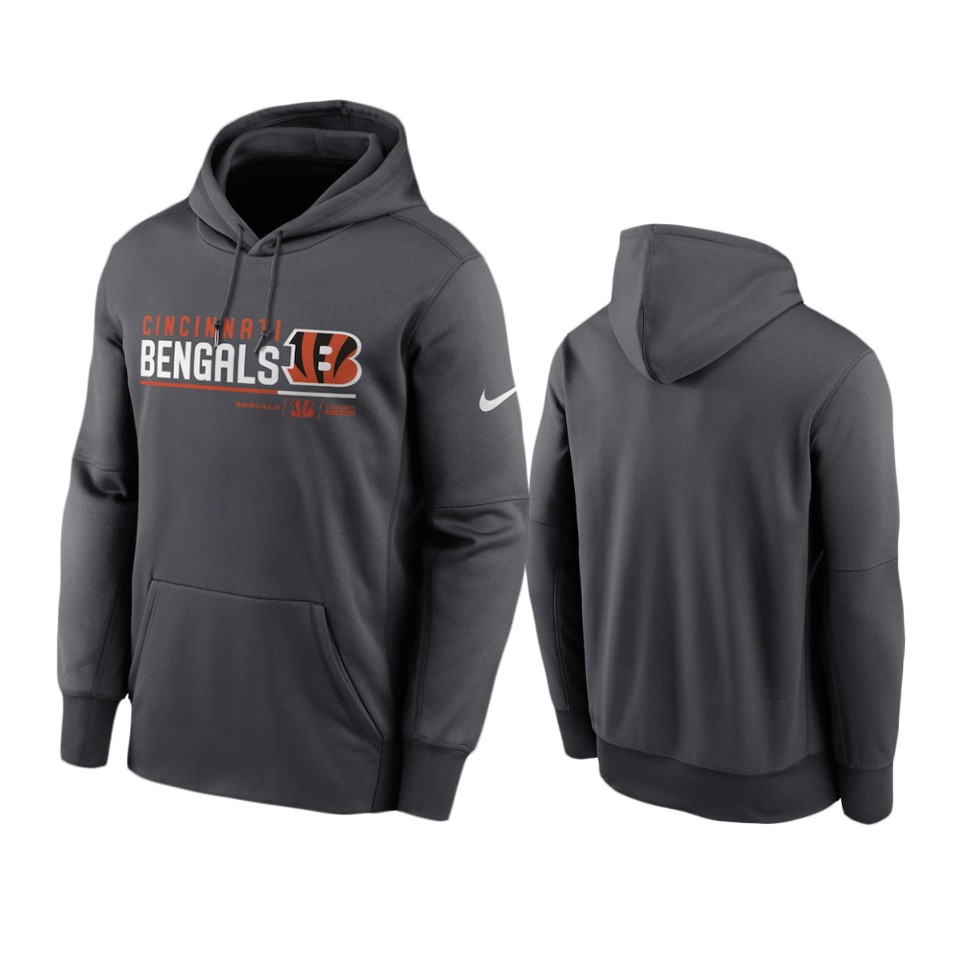 Cincinnati Bengals Anthracite Prime Logo Name Split Hoodie Cincinnati Bengals Anthracite Prime Logo Name Split Hoodie