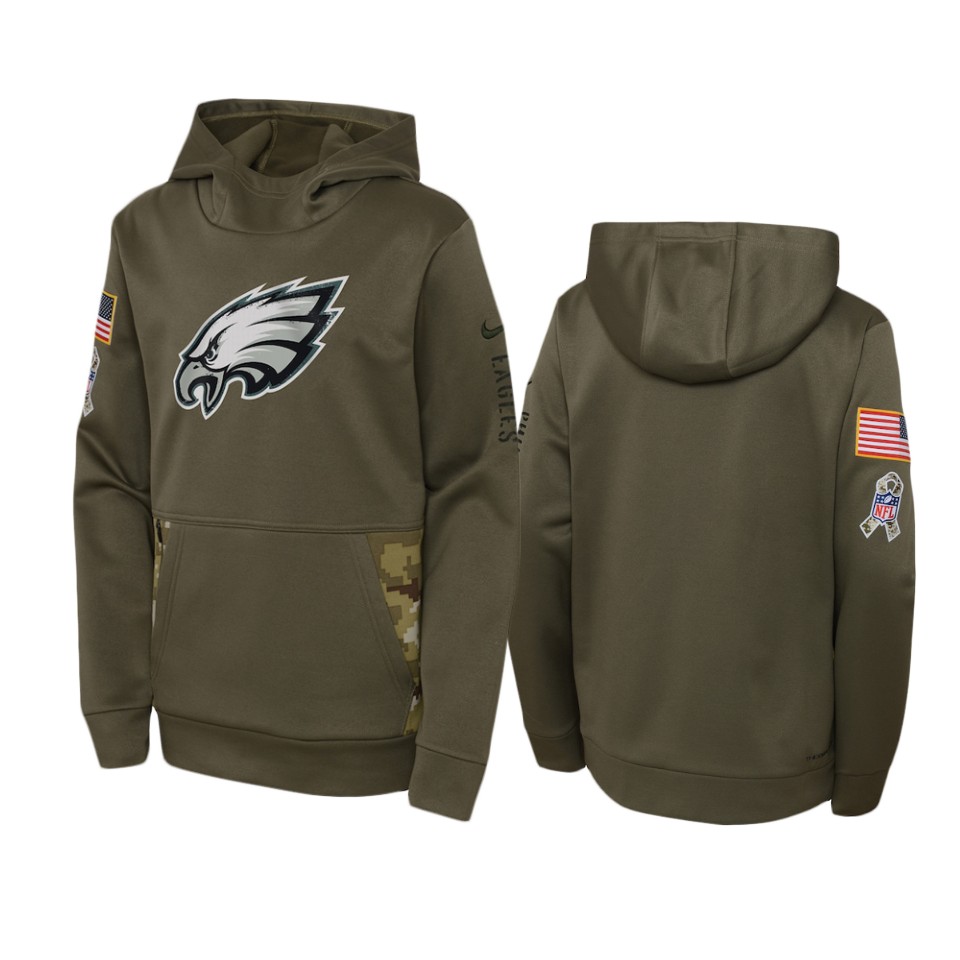 Youth Philadelphia Eagles Nike Olive 2022 Salute to Service Performance Hoodie Youth Philadelphia Eagles Nike Olive 2022 Salute to Service Performance Hoodie